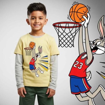 Cartoon Basketball Bunny T-Shirt – Digital Download