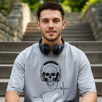 Skull Headphones T-Shirt – Pulse of Music, Edge of Style