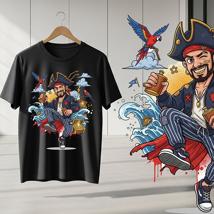 Street Style Pirate Mascot Street Style Pirate Mascot - Image 1