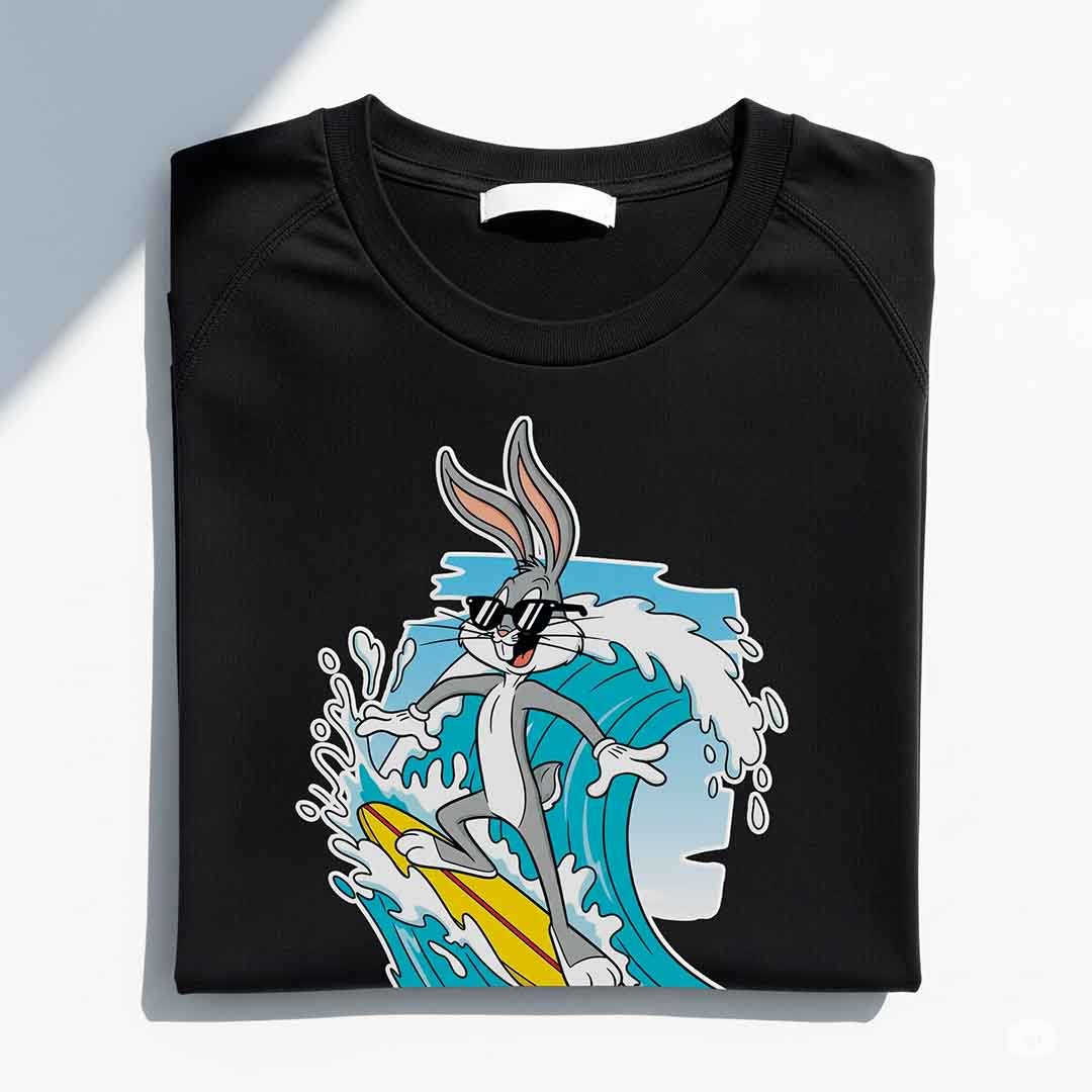 Surfing Bunny_Mockup Surfing Bunny Adventure Explore T-Shirt - Image 2